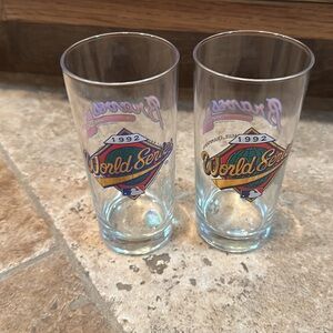 NWT 1992 braves World Series glasses